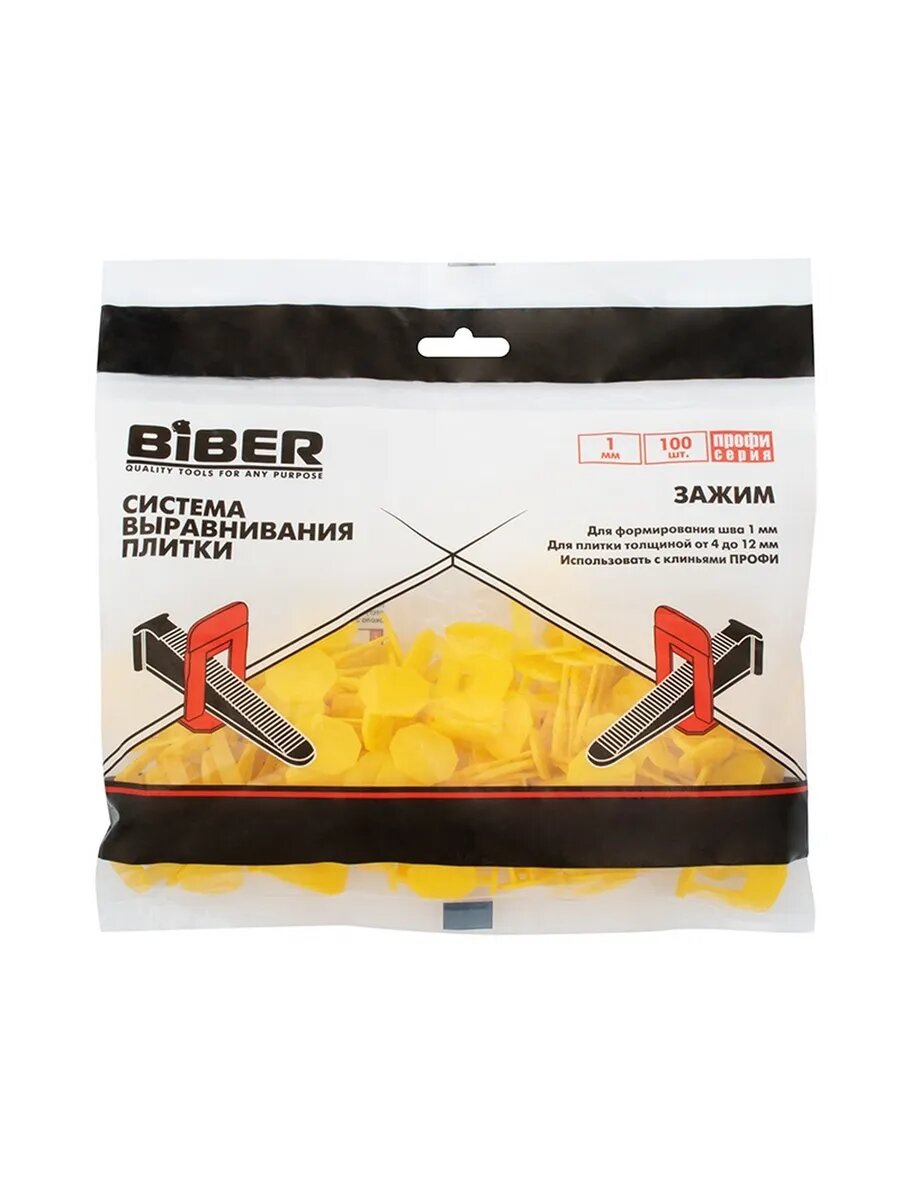 Зажим СВП Профи (ворота) Biber 55642 1 мм (100 шт) — фото 1