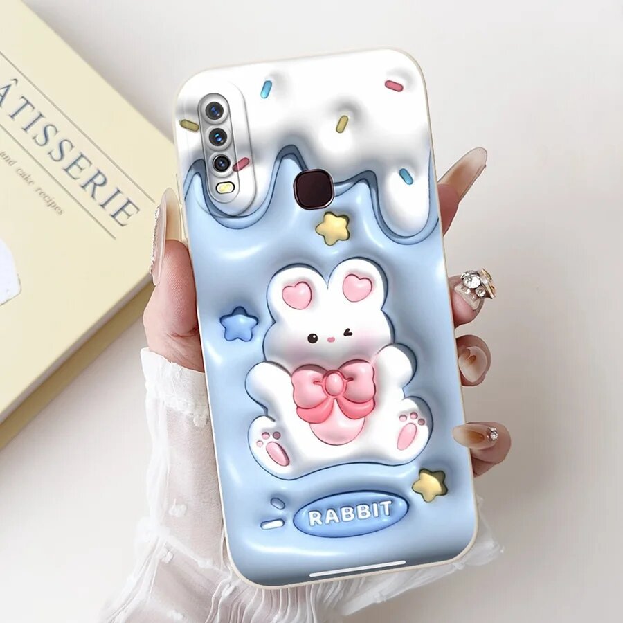 Для Vivo Y11 2019 Чехол 1906 Новый дизайн с узором Силиконовый мягкий чехол для телефона VivoY12 1904 Y15 Y17 1902 Задняя крышка 6,35 дюйма Capa
