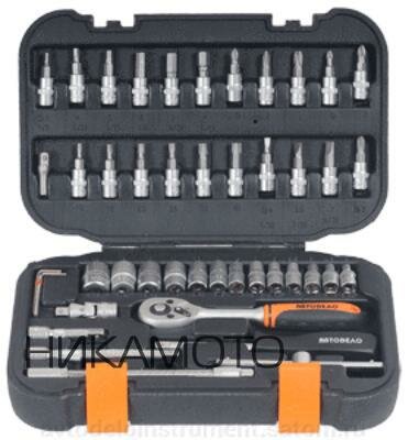 Автодело 39946 Набор головок торцевых 46пр. 1/4"DR (АвтоDело)