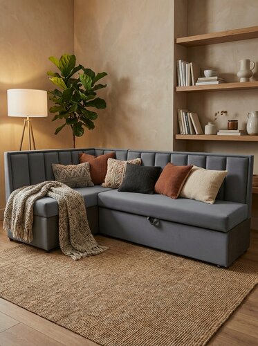 Изображение товара Кухонный уголок Santorini угол левый, серый