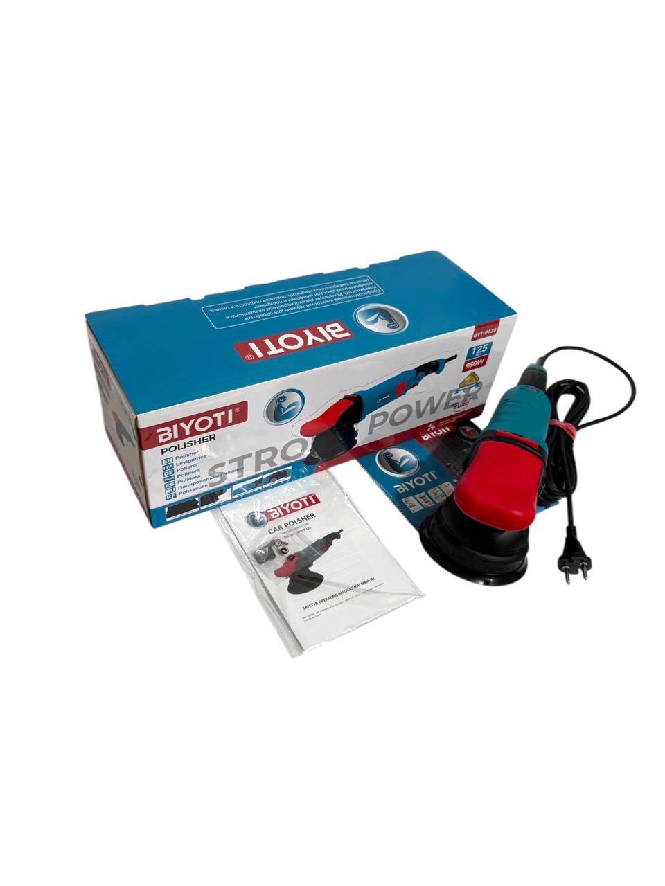 Полировальная машина BIYOTI BYT-P128, 125 мм, 950 Вт, 220 В, 50 Гц