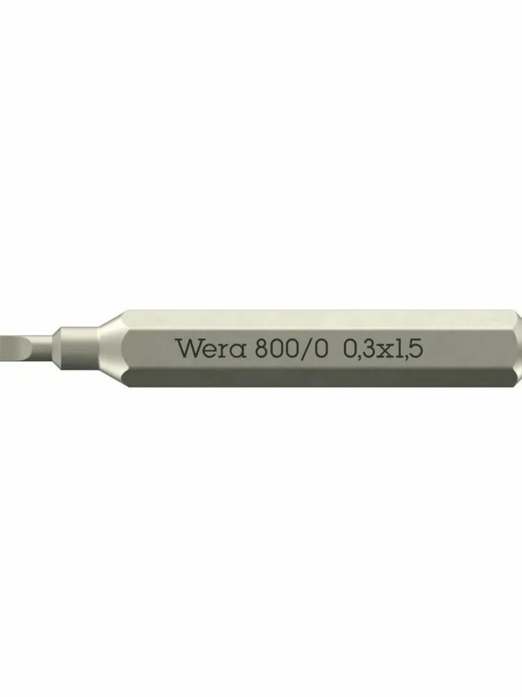 800/0 Micro Slotted Бита шлицевая, SL 0.30 x 1.5 x 30 мм, хвостовик шестигранный 5/32" C4.0 (4 мм)