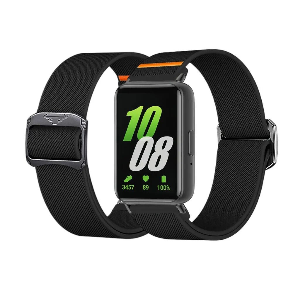 Нейлоновый тканый ремешок для Samsung Galaxy Fit3, пряжка с мотивом головы быка/ быстро регулируемая длина, мягкий и удобный, дышащий/ повседневный, подходят как для мужчин, так и для женщин