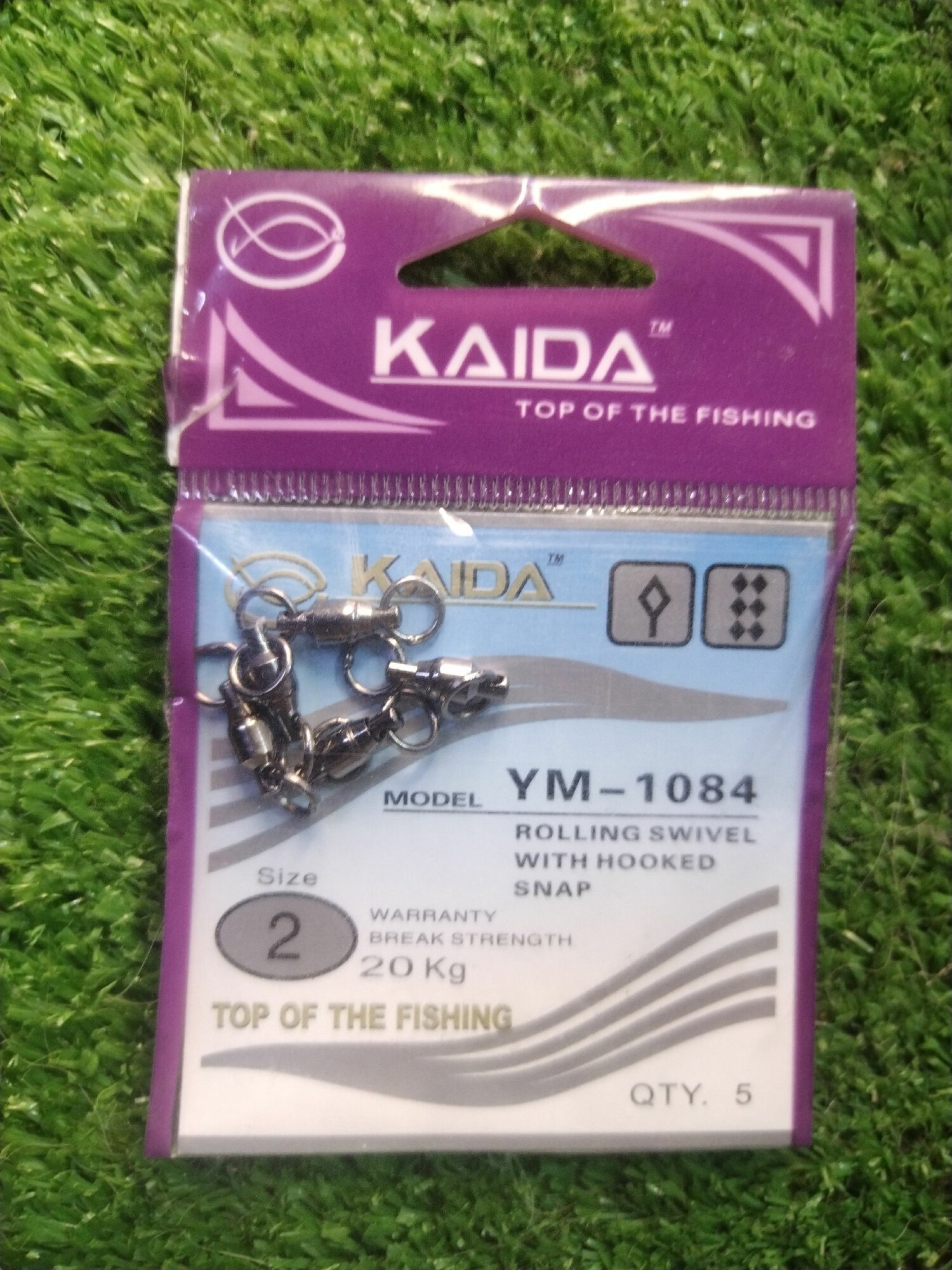Вертлюг для рыбалки Kaida размер 2 (уп. 5 шт.) арт. YM-1084