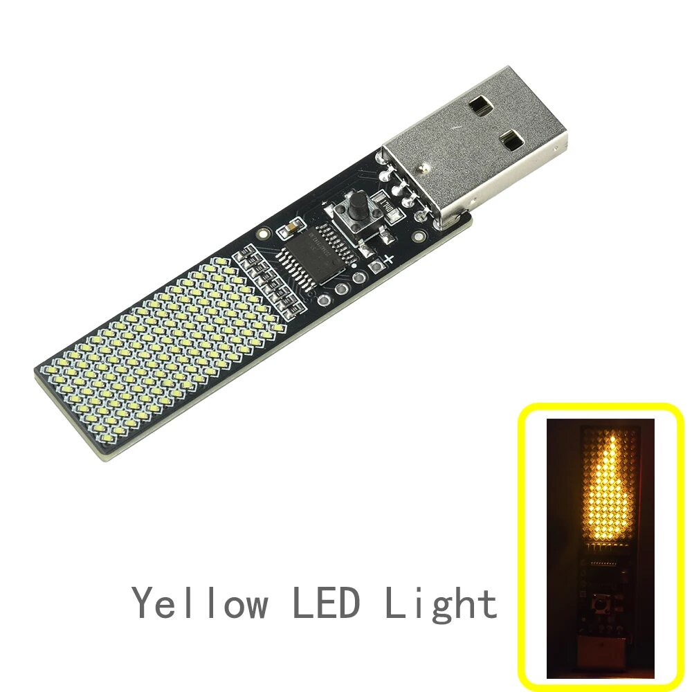 Модуль атмосферного освещения Ziqqucu LED-дисплей 5В Yellow Light