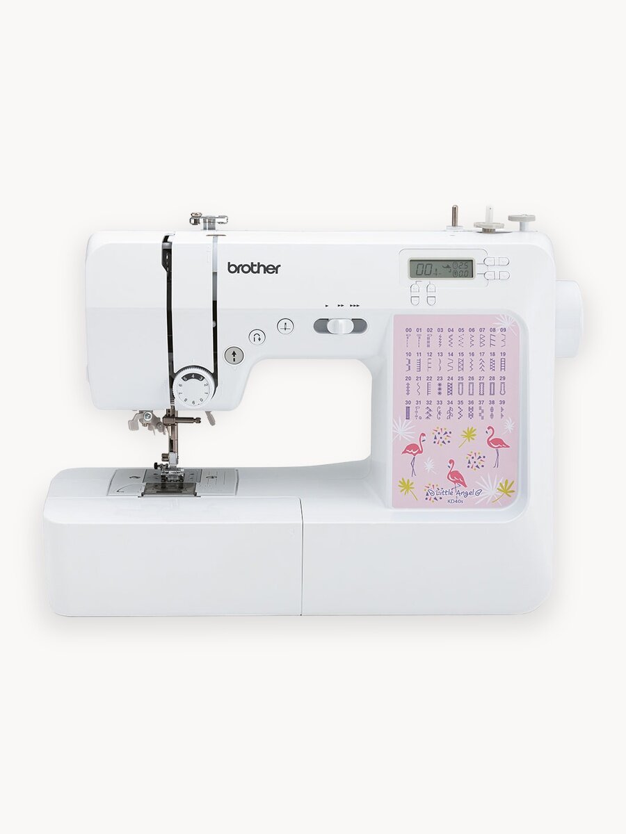 Швейная машина Brother Little angel KD40S, с дисплеем и нитевдевателем. Защита пальцев, штопка
