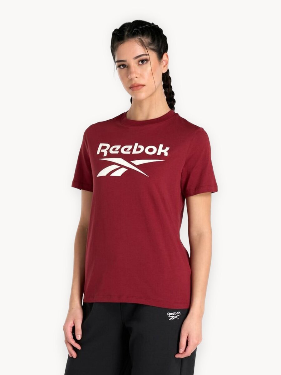Футболка спортивная Reebok identity big logo, размер S, бордовый