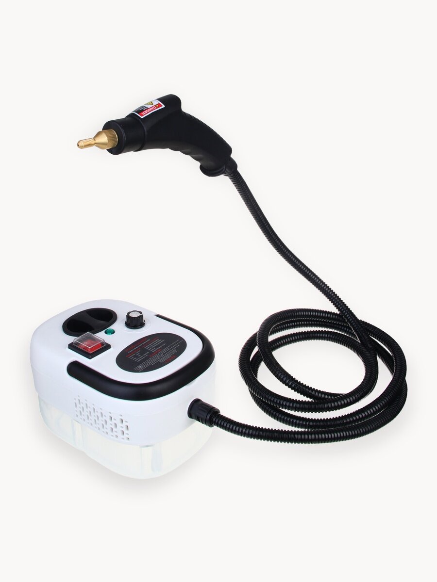 Пароочиститель мощный Gecht для уборки дома, для кухни, ванной, авто, 2500 Вт, ручной, 15 насадок, белый