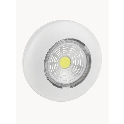 Светильник настенный светодиодный беспроводной фонарь пушлайт на батарейках ЭРА SB-501 Аврора на липучке в шкаф белый