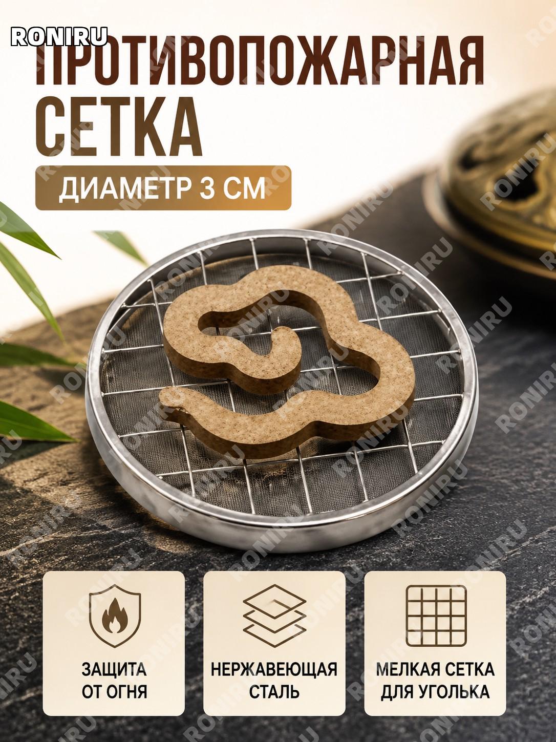 Нержавеющая стальная защитная сетка для ароматической печи, огнеупорная сетка диаметр 3 см для курильницы для дома