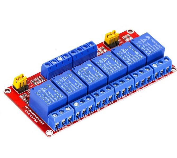 Модуль реле с опторазвязкой для Ардуино 6CH 5V комутация 220в