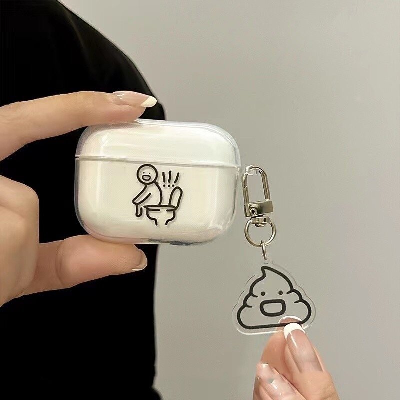 Защитный и декоративный чехол для Apple Airpods 4, с прикольным рисунком