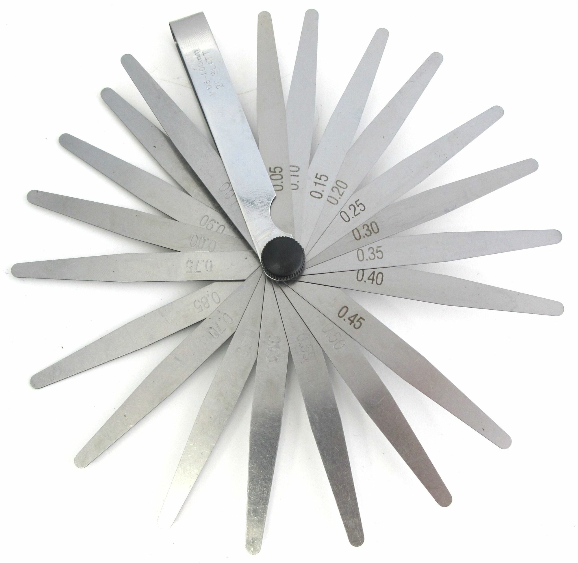 Набор измерительных щупов для проверки зазоров №5 (0.05-1 мм, 100 мм) 20 штук