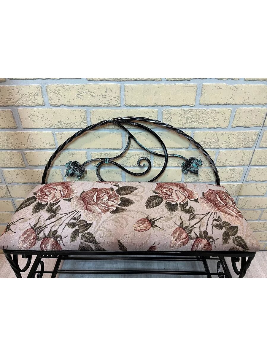 Кованая банкетка №18, Студия кованой мебели Нива, цвет бежевый — фото 1