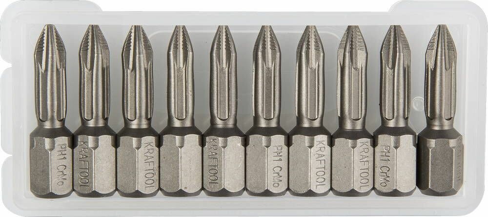 Торсионные биты KRAFTOOL X-Drive PH1 25 мм 10 штук 26121-1-25-10