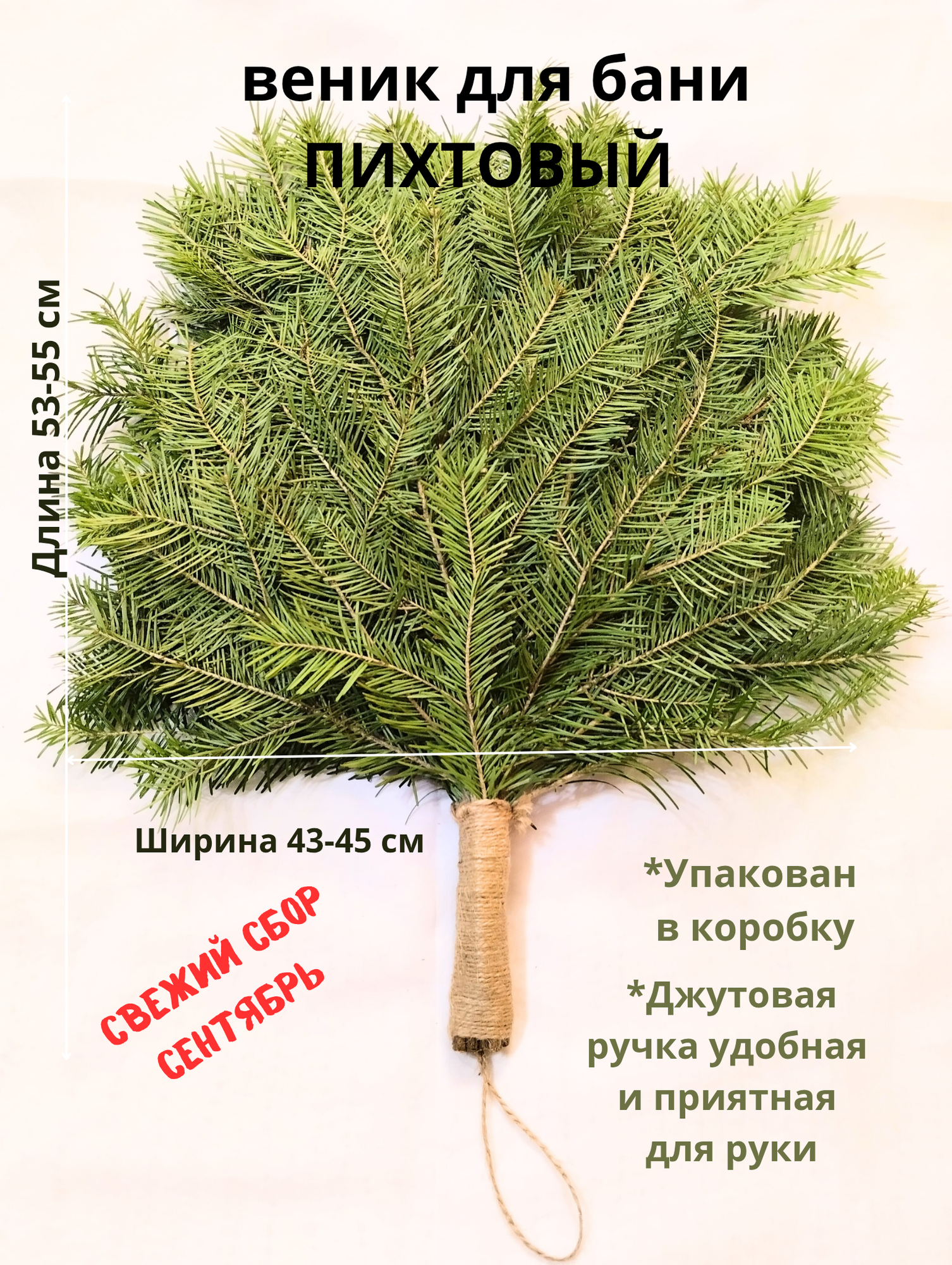 Веник для бани пихтовый свежий сбор