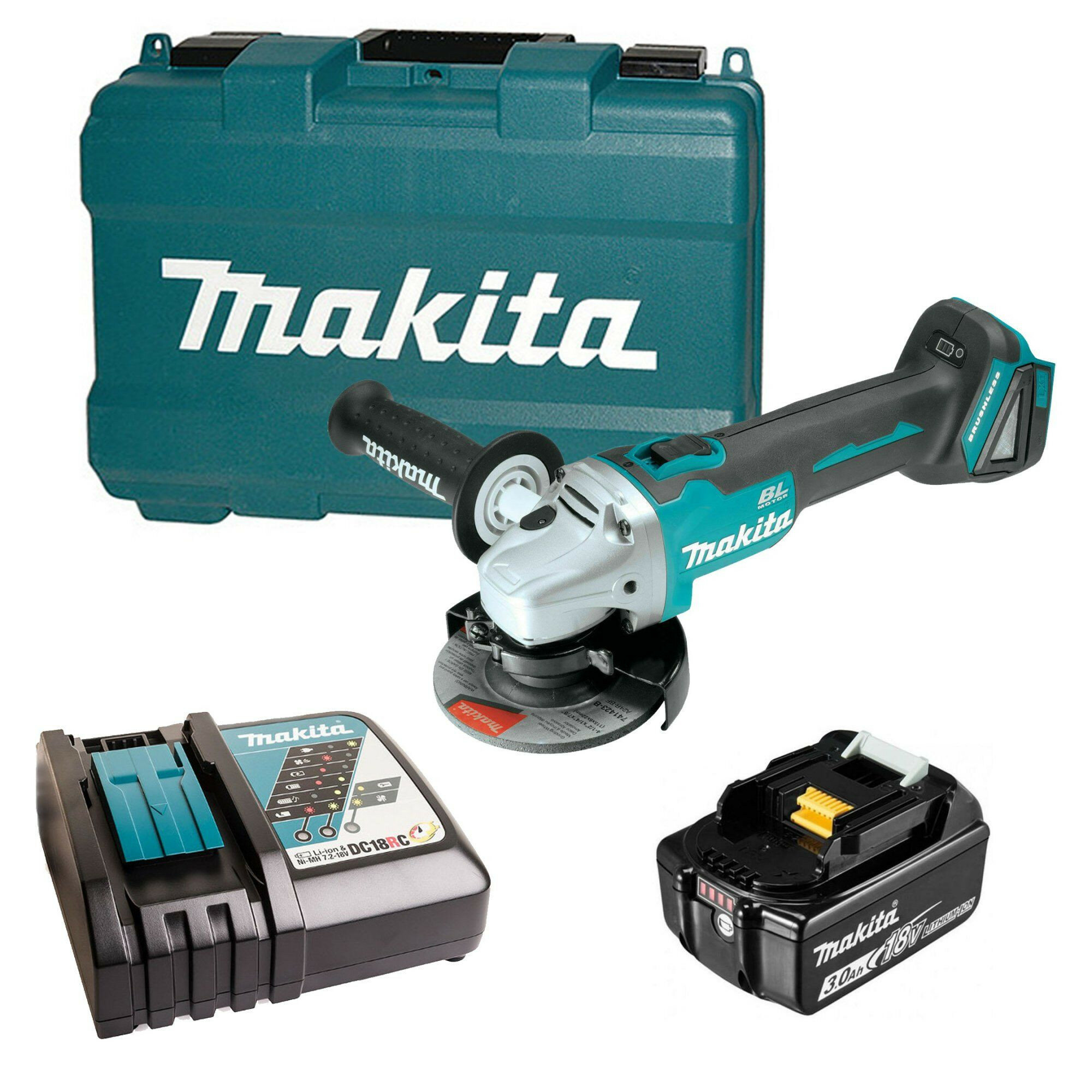 Аккумуляторная угловая шлифмашина Makita LXT DGA504RF
