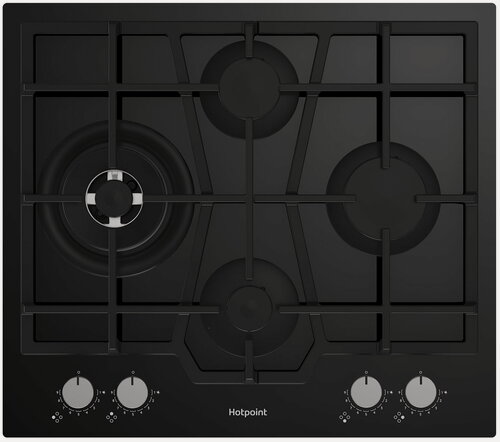 Изображение товара Газовая варочная панель Hotpoint HGS 62FD/BK, закаленное стекло, черный
