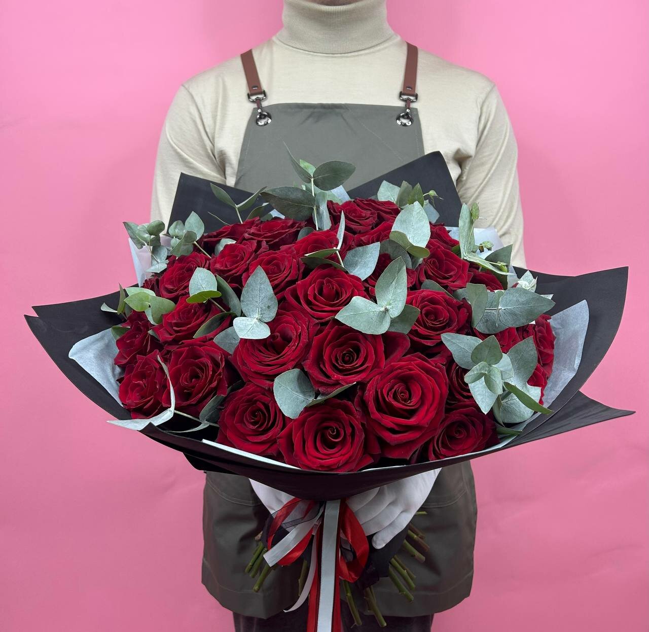 Букет цветов 45 роз Эквадор Премиум