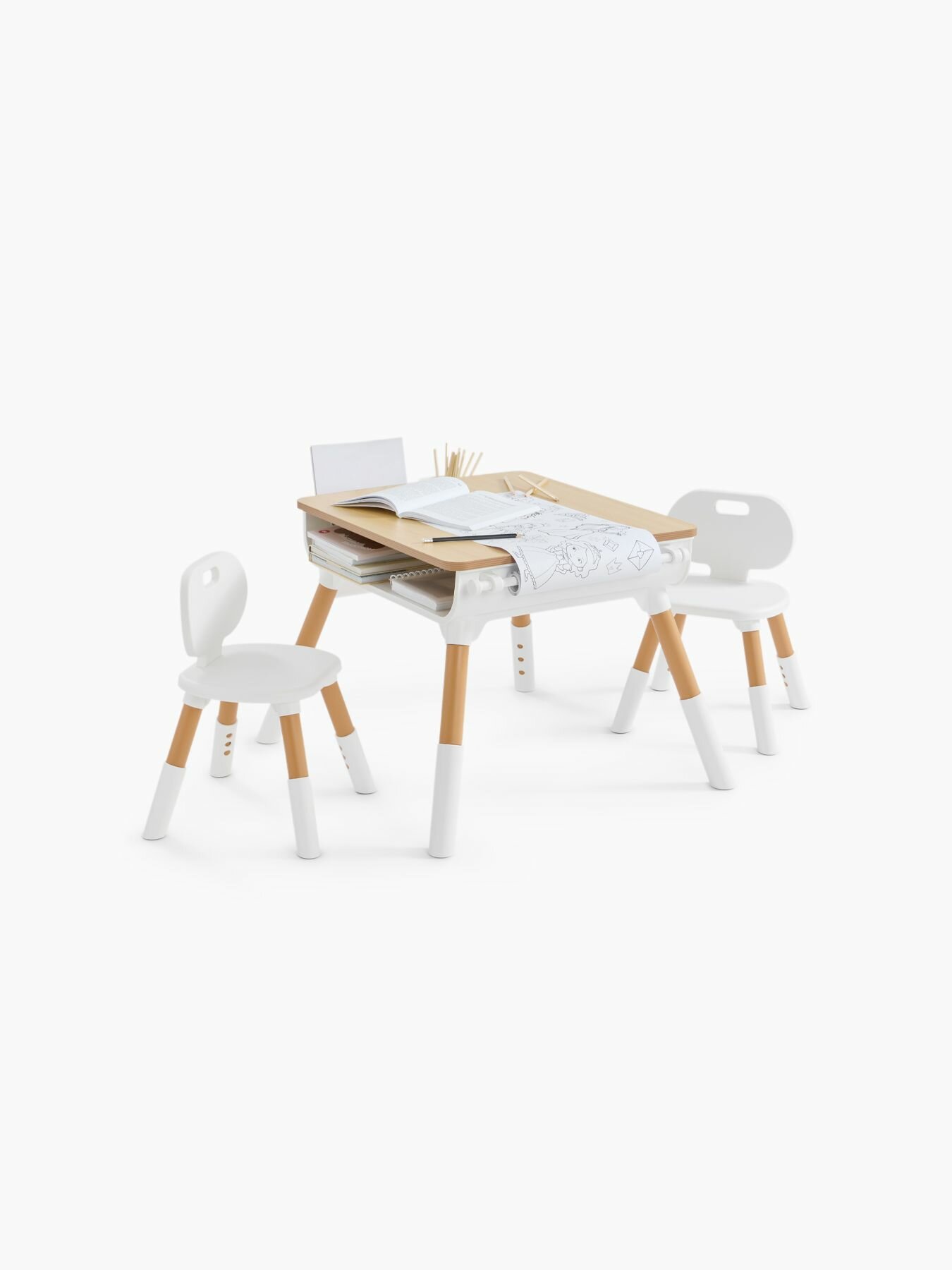 91045 Детский стол и стул Happy Baby LITEN DUO растущий набор детской мебели для детей в комнату регулируемая высота
