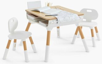 91045, Детский стол и стул Happy Baby LITEN DUO растущий, набор детской мебели для детей в комнату, регулируемая высота