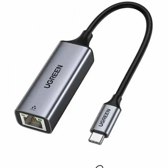 Сетевой адаптер Ugreen USB-C 3.1-LAN RJ45 1G черный(50737)