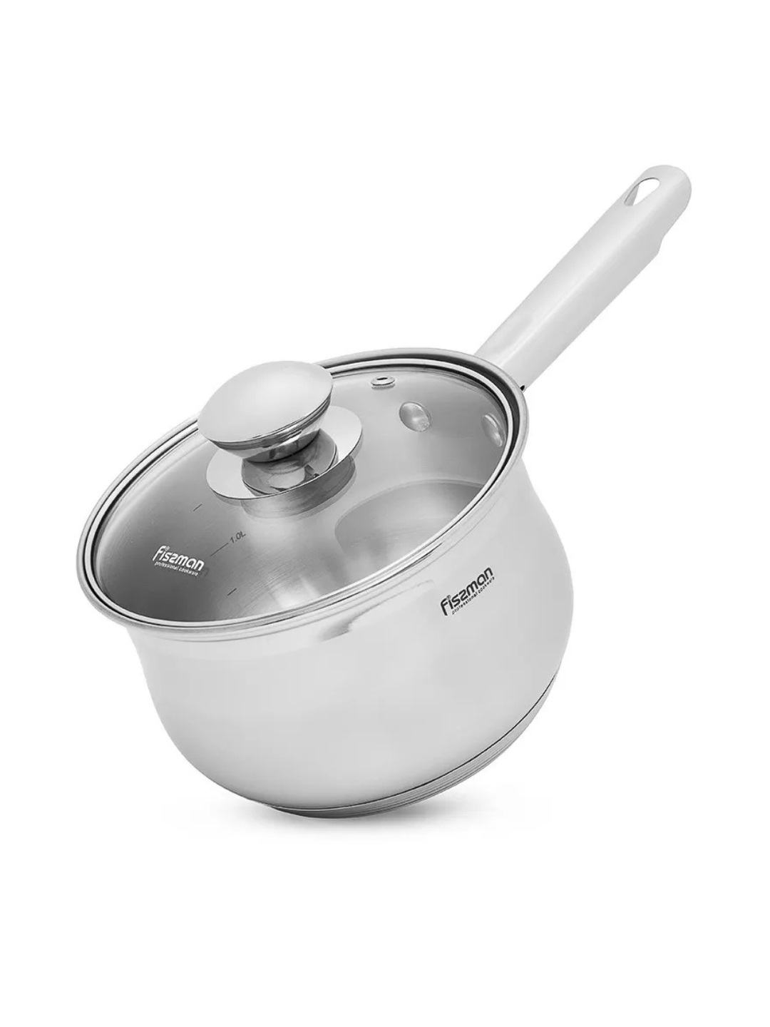 Ковш с крышкой из нержавеющей стали FISSMAN FELINA 5337, объём 2,1 л, размер 16×10,5 см, универсальный