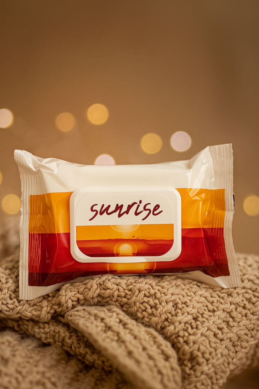 Влажные салфетки Sunrise, гипоаллергенные, средняя упаковка 72 штук