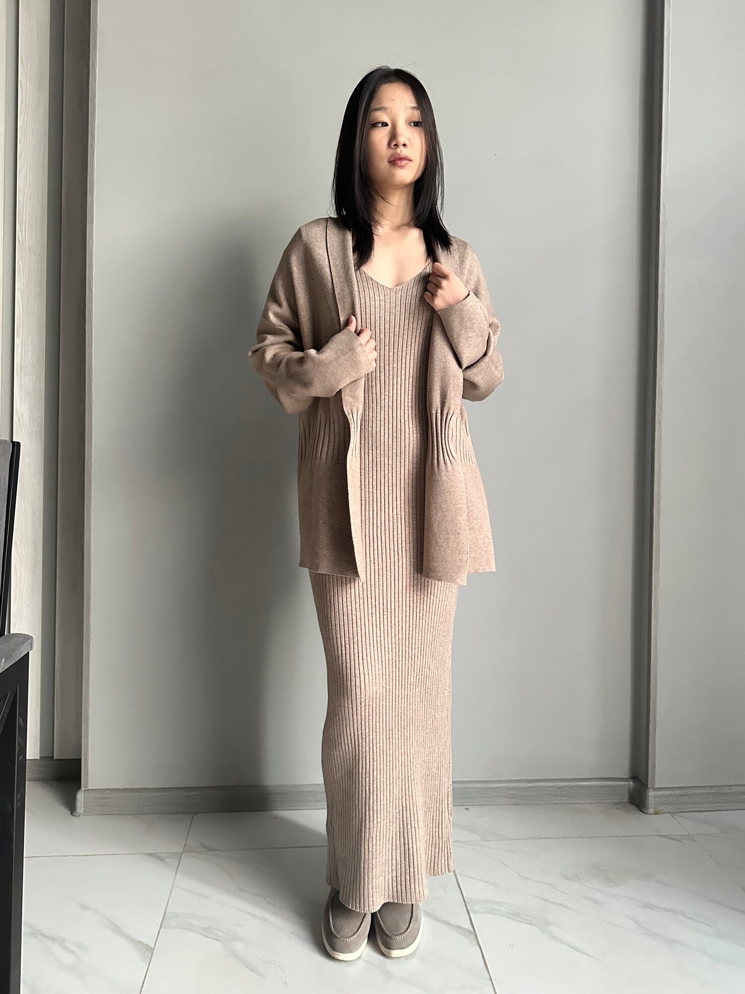 Комплект одежды INK Серый, Бежевый, размер Std, бежевый