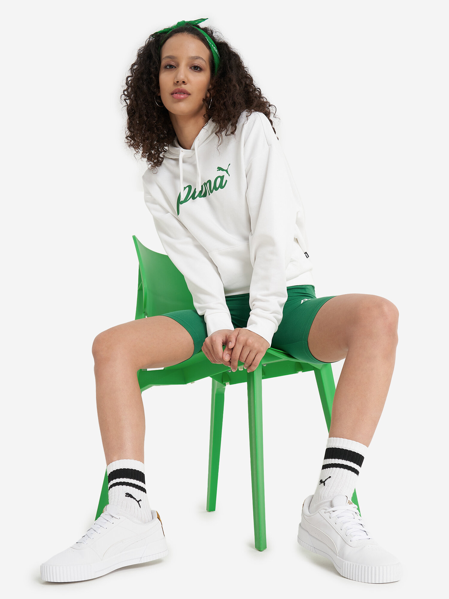 Худи спортивное PUMA, размер M, , белый — фото 1