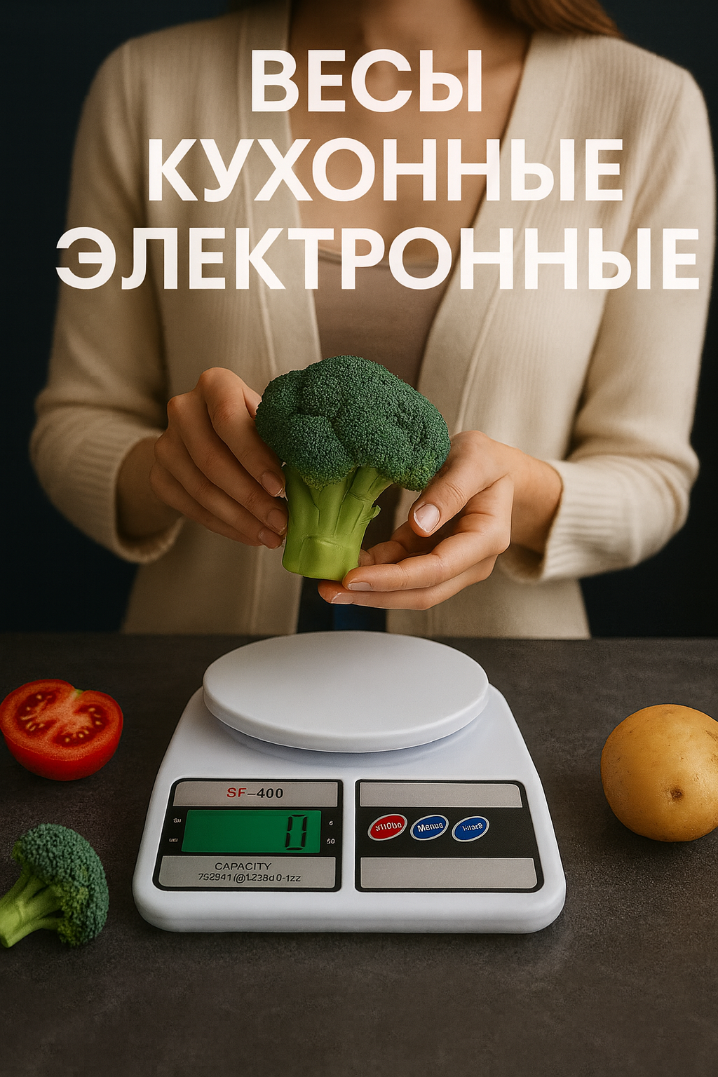 Электронные кухонные весы с диапазоном взвешивания от 1 грамма до 10 килограммов