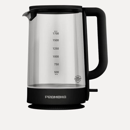 Изображение товара Электрический чайник редмонд KG273, подсветка, съемная крышка, автоотключение, вращение 360°, 1,7 л, черный