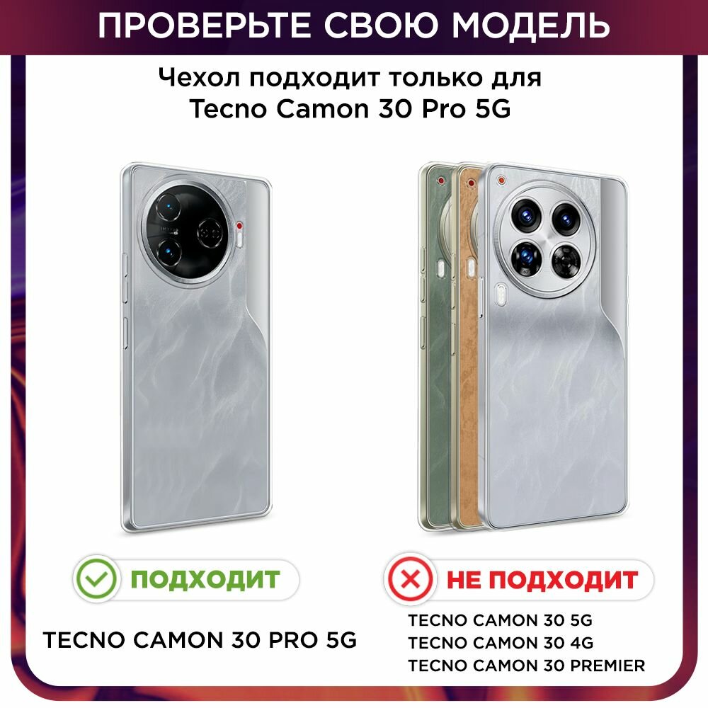 Чехол на Tecno Camon 30 Pro 5G / Текно Камон 30 Про 5G с принтом "Синий карбон" — фото 1