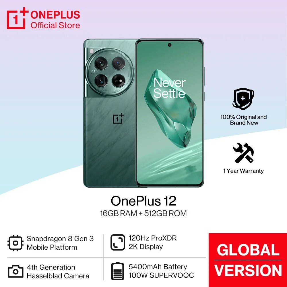 OnePlus 12 16/512GB Flowy Emerald グローバル版 OnePlus 12 5G 16GB/512GB Green (Flowy Emerald) Dual SIM : Amazon