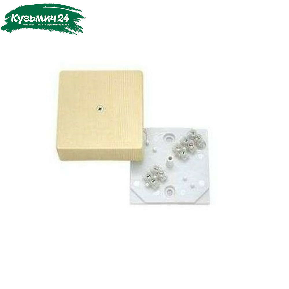 Коробка распределительная с клеммами 75х75х30 мм сосна