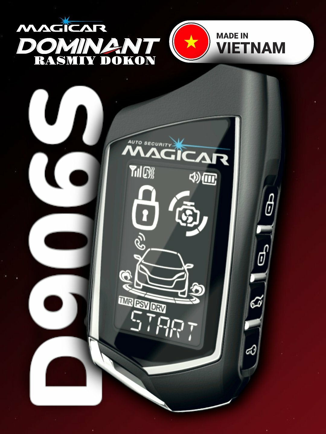 Автосигнализация Magicar DOMINANT D906, автозапуск, двухуровневая защита