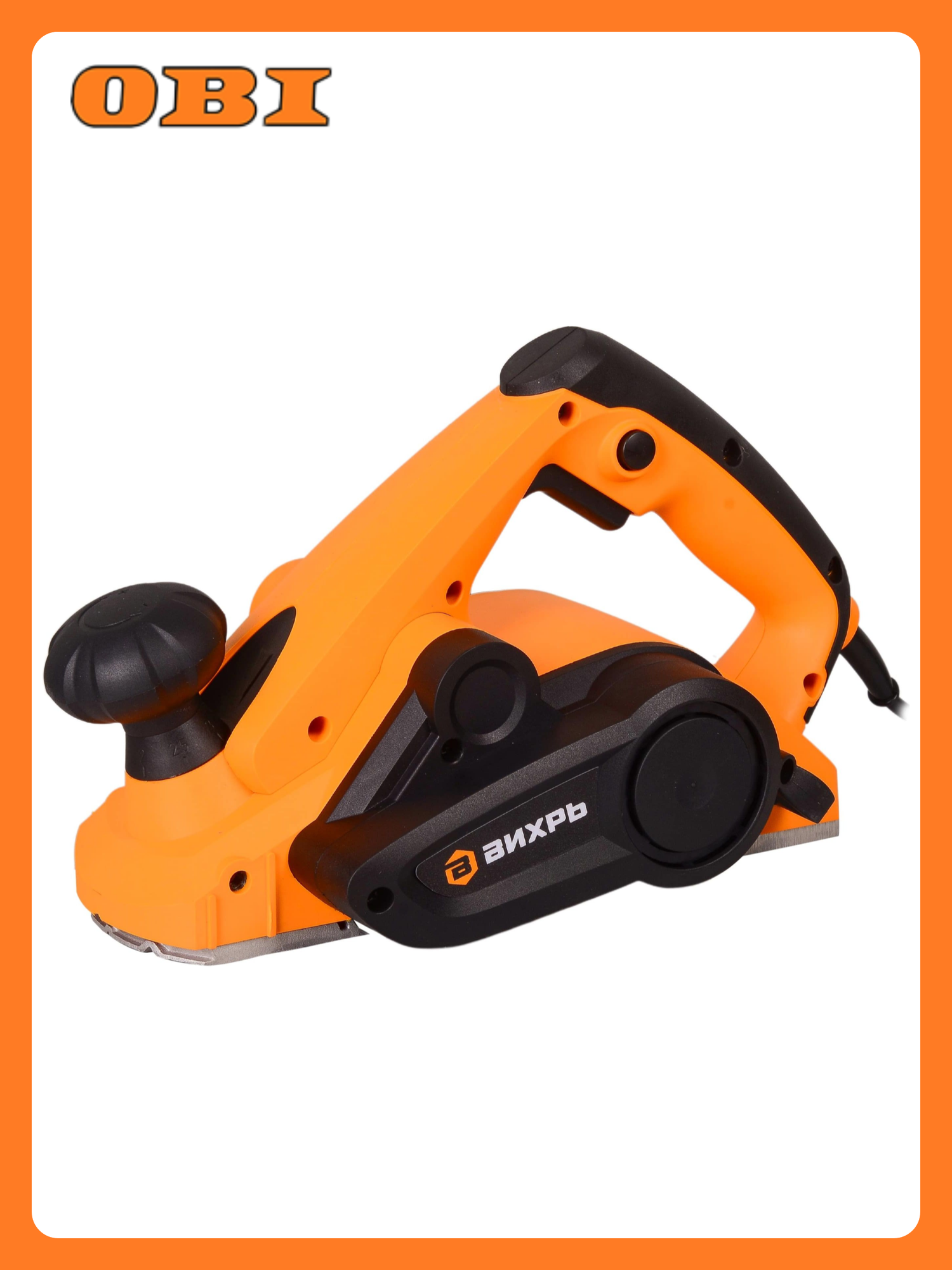 Рубанок вихрь Р-82Ст электрический плавная регулировка глубины строгания 1100Вт