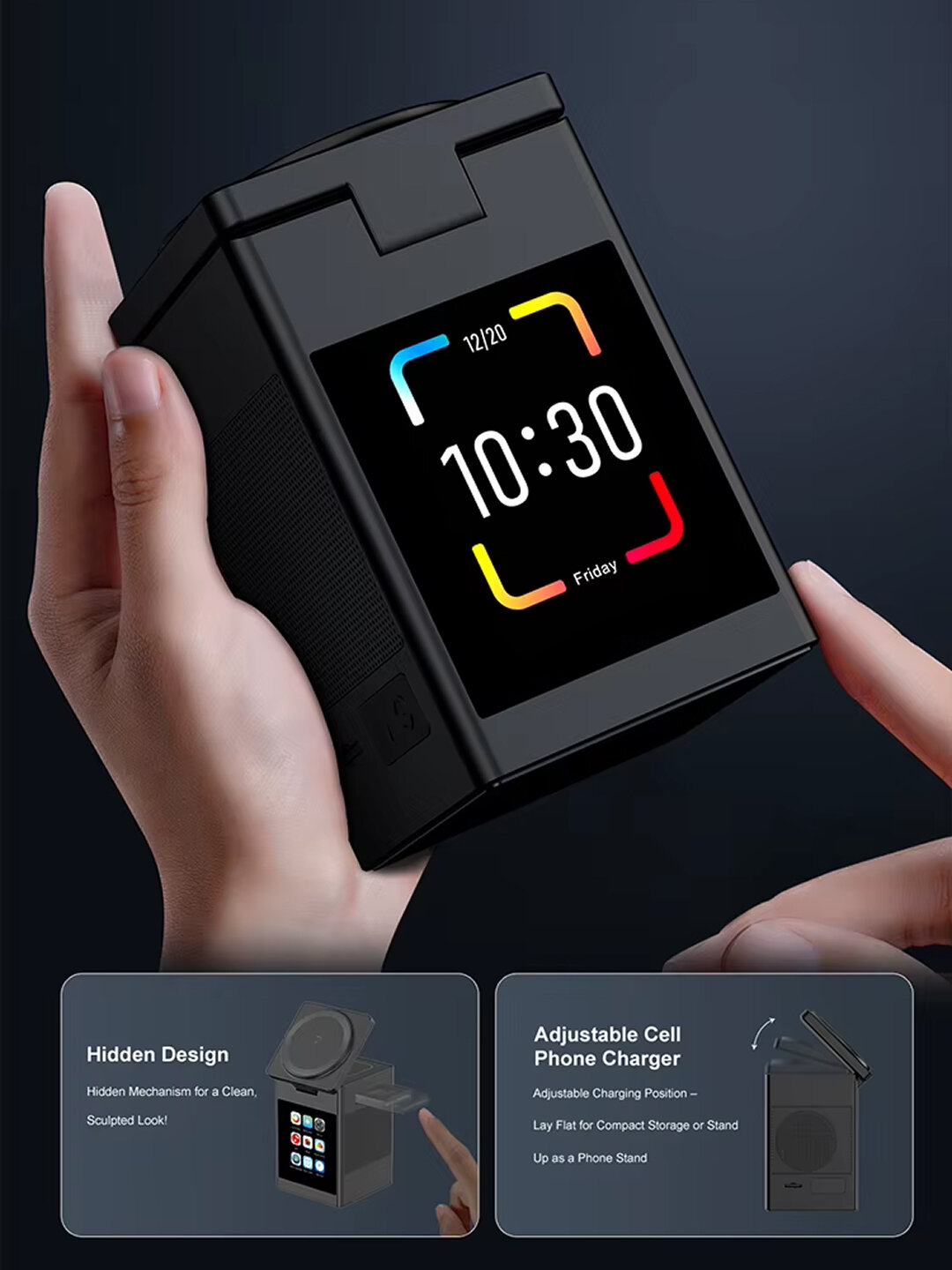 Зарядное устройство Savdo S5D, для iPhone/AirPods/iWatch, черное, серое, Wi-Fi, Bluetooth — фото 1