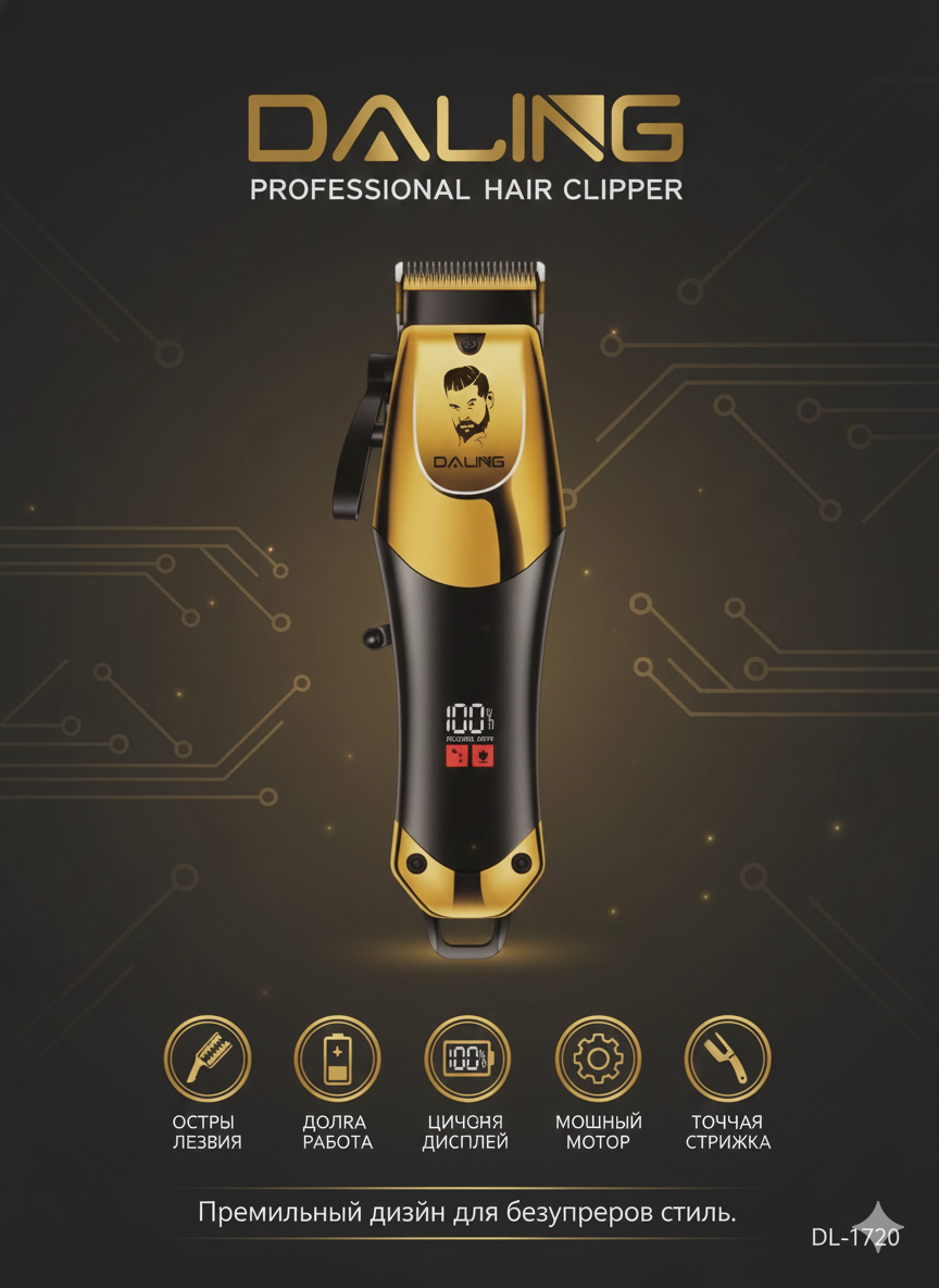 Машинка для стрижки Daling Trimmer высокая точность, для мужчин DL-1720