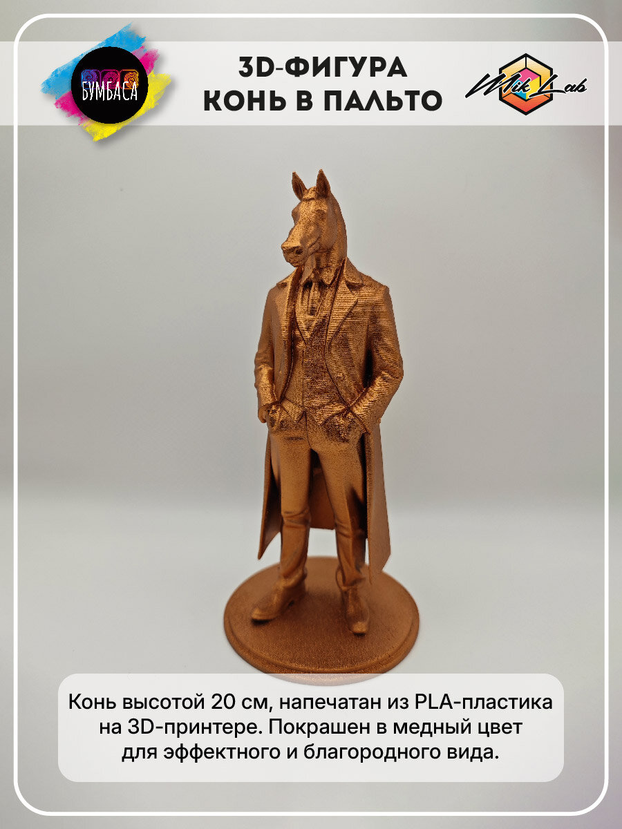 Новогодний сувенир статуя "Конь в пальто" Символ года 2026.