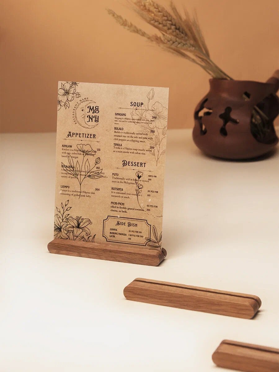 Держатель ценников и фото Dad's Material, натуральное дерево, 9 шт — фото 1