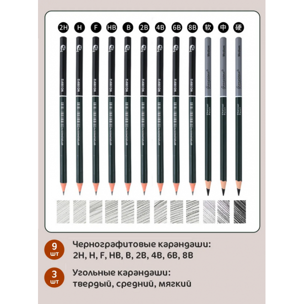 Набор для скетчинга Giorgione 12 предметов — фото 1