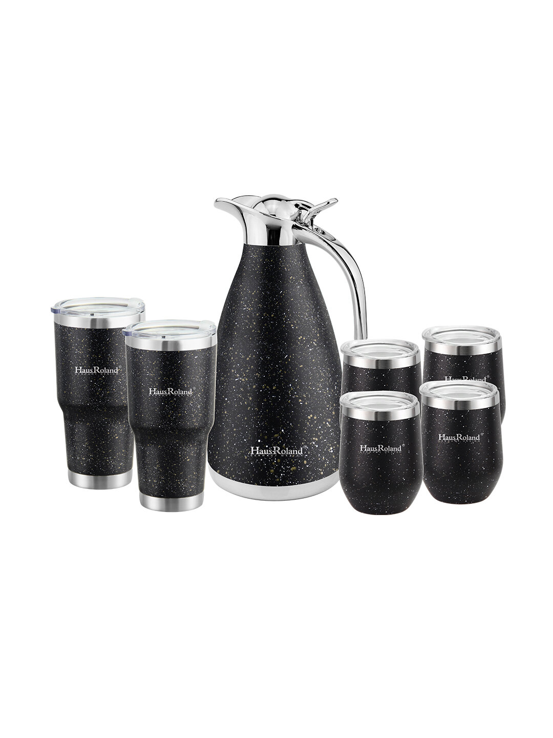 Набор термос-контейнеров HausRoland HR201-2, 7 штук — в 3 цветах - Черный