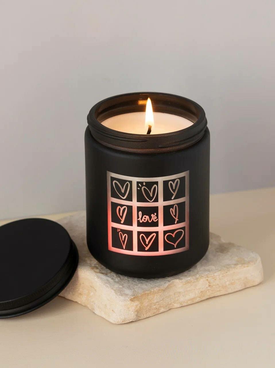 Декоративная свеча интерьерная светодиодная LED в банке ароматическая — фото 1