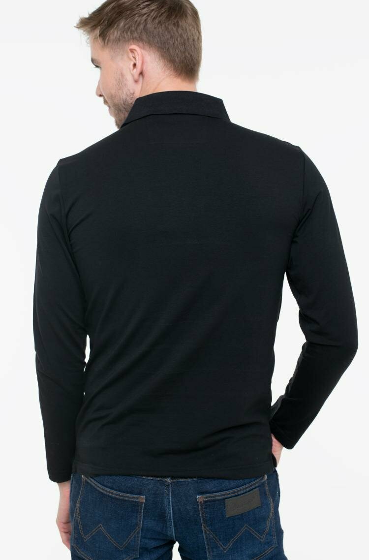 Поло GUESS OLIVER LS, размер L, черный — фото 1