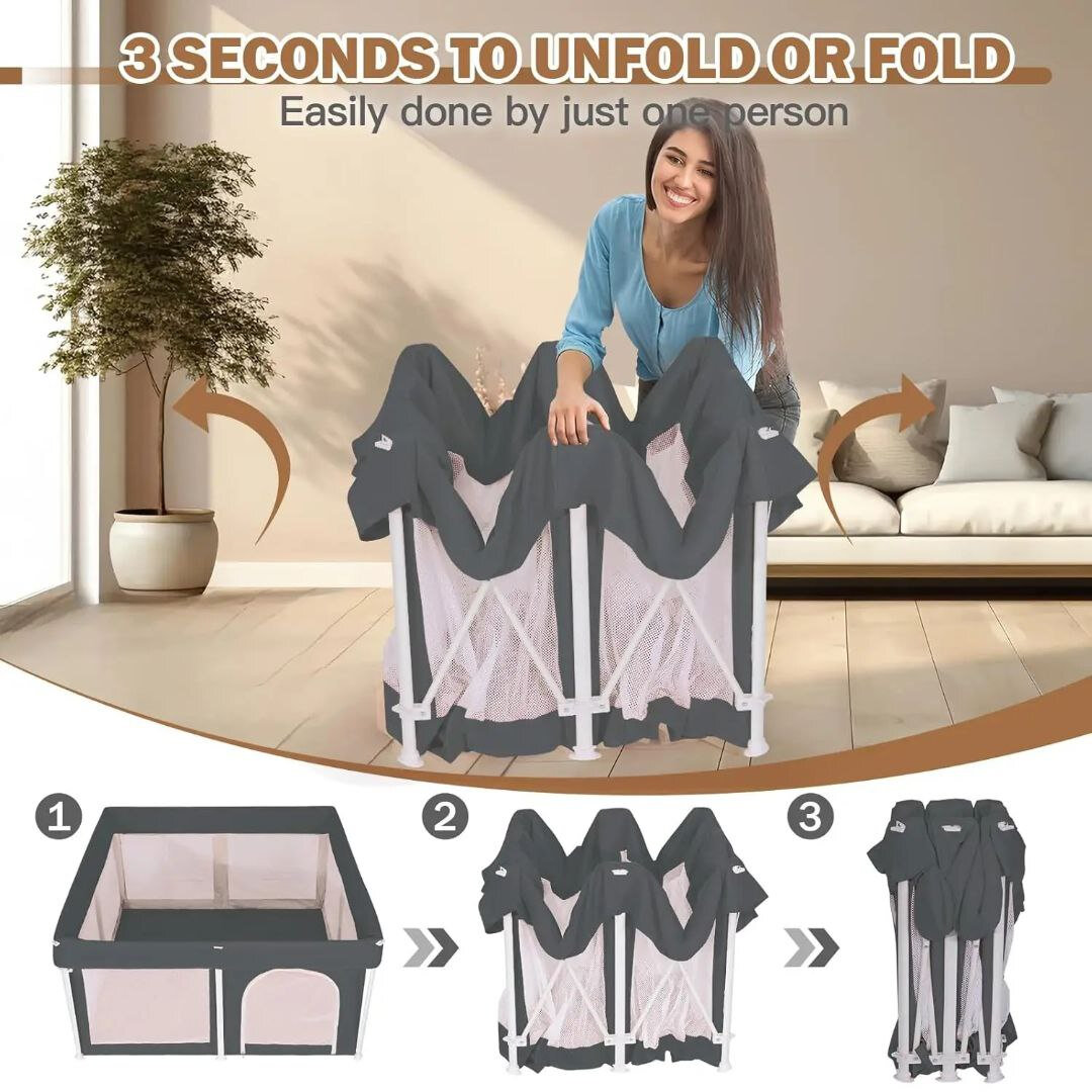 Складной детский игровой манеж 130/130см удобный