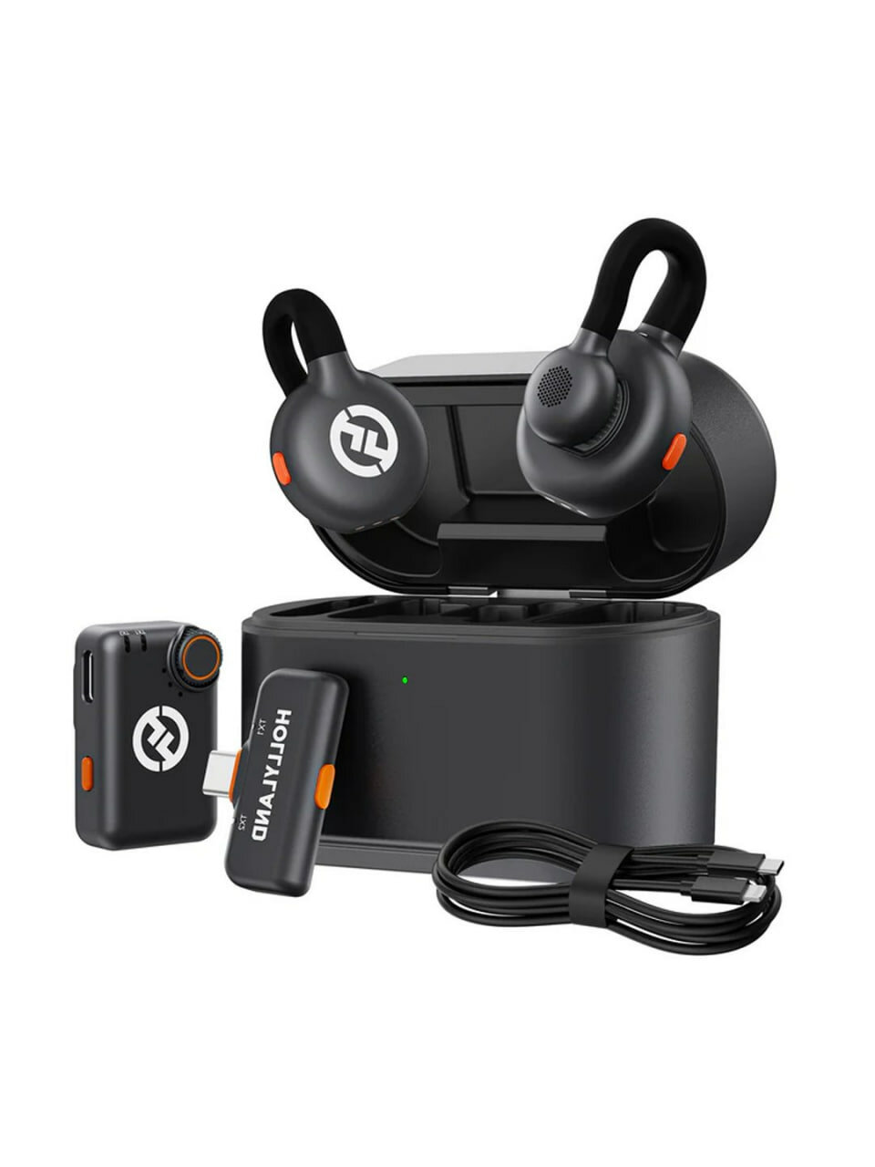 Микрофон Hollyland Lark M2S Combo black Передатчик весит всего 7 г, самый легкий беспроводной микрофон в отрасли