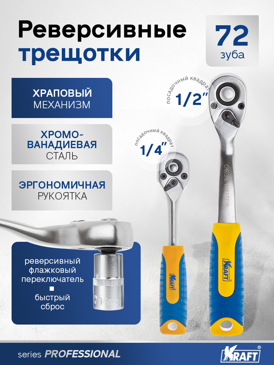 Набор инструмента 1/2"Dr и 1/4"Dr 94 предмета — фото 1