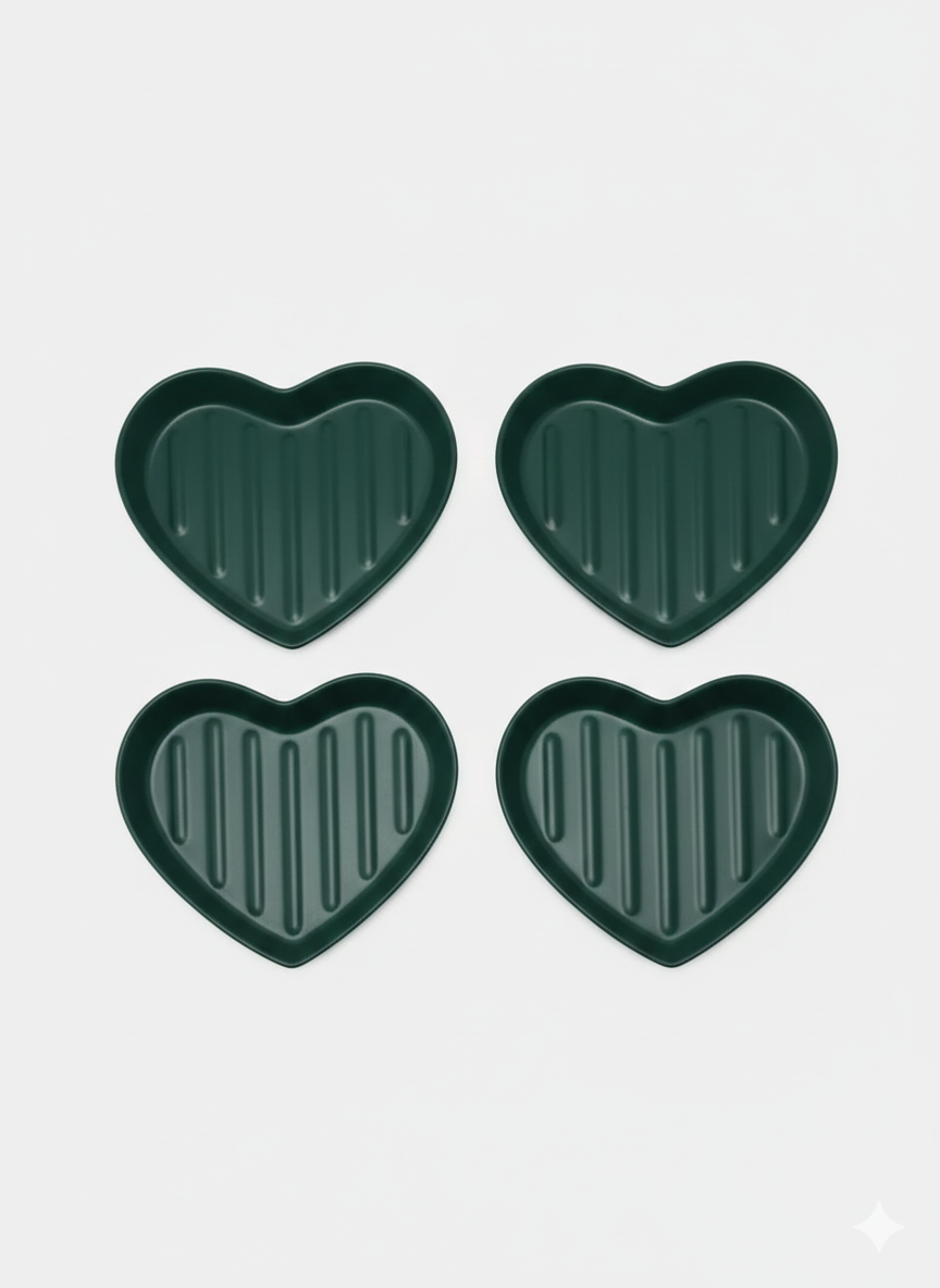 Тарелки GOLD HAPPY KITCHEN, керамика, красный, форма сердце, диаметр 24 см