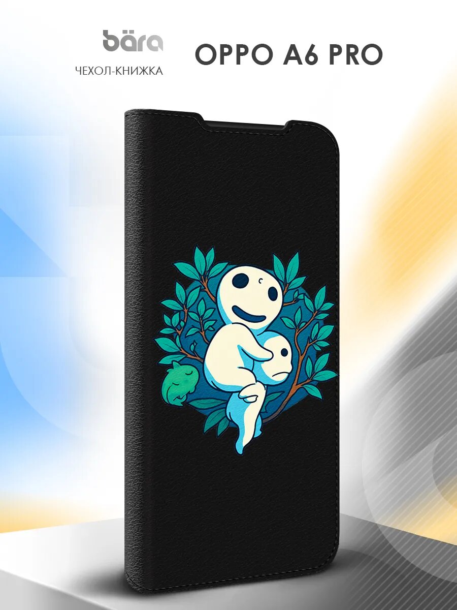 Чехол-книжка на OPPO A6 Pro, оппо А6 Про, защитный, с принтом
